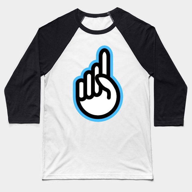 Hand gesture - one finger Baseball T-Shirt by stephenignacio